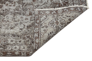 Gray Over Dyed Vintage Rug 5'9'' x 9'4'' ft 174 x 285 cm