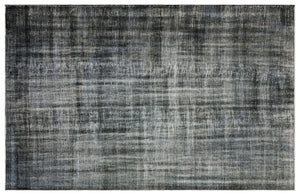 Black Over Dyed Vintage Rug 6'0'' x 9'1'' ft 184 x 278 cm