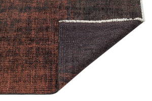 Brown Over Dyed Vintage Rug 5'7'' x 8'9'' ft 171 x 266 cm