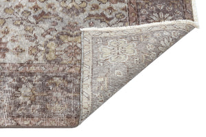 Gray Over Dyed Vintage Rug 5'4'' x 9'5'' ft 162 x 287 cm