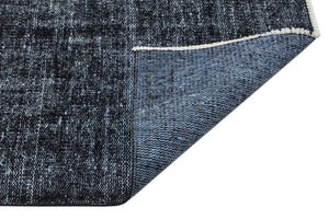 Black Over Dyed Vintage Rug 6'2'' x 9'7'' ft 188 x 293 cm
