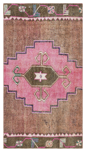 Natural Anatolium Turkish Vintage Rug 2'7'' x 4'8'' ft 79 x 142 cm