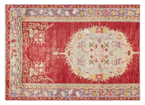 Natural Anatolium Turkish Vintage Rug 3'3'' x 4'6'' ft 100 x 137 cm