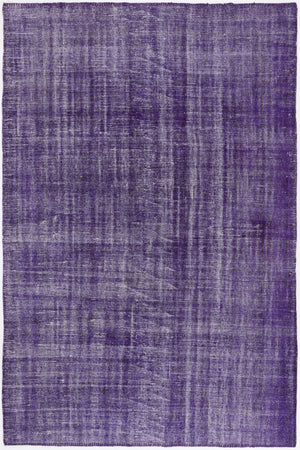Purple Over Dyed Vintage Rug 5'11'' x 8'11'' ft 180 x 273 cm
