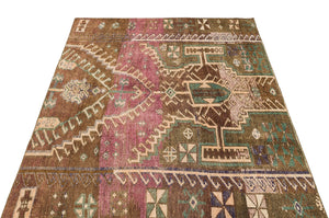 Natural Anatolium Turkish Vintage Rug 4'2'' x 4'8'' ft 128 x 143 cm
