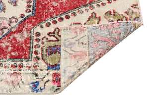 Natural Anatolium Turkish Vintage Rug 4'5'' x 5'7'' ft 134 x 170 cm