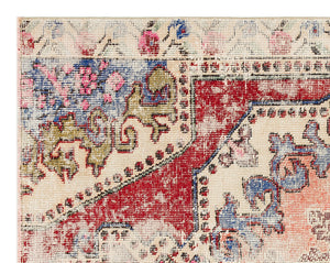 Natural Anatolium Turkish Vintage Rug 4'5'' x 5'7'' ft 134 x 170 cm