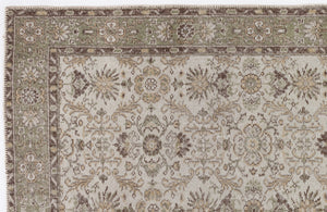 Beige Over Dyed Vintage Rug 5'9'' x 9'9'' ft 175 x 297 cm
