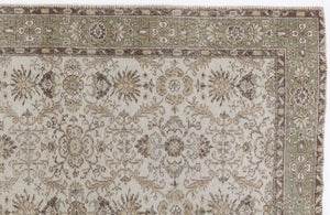 Beige Over Dyed Vintage Rug 5'9'' x 9'9'' ft 175 x 297 cm