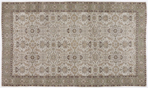 Beige Over Dyed Vintage Rug 5'9'' x 9'9'' ft 175 x 297 cm