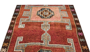 Natural Anatolium Turkish Vintage Rug 4'4'' x 4'1'' ft 131 x 125 cm