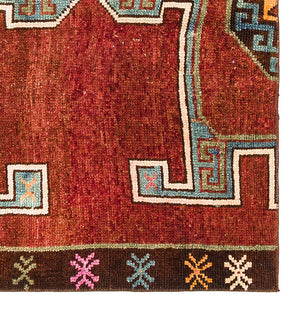 Natural Anatolium Turkish Vintage Rug 4'4'' x 4'1'' ft 131 x 125 cm