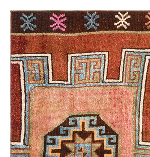 Natural Anatolium Turkish Vintage Rug 4'4'' x 4'1'' ft 131 x 125 cm