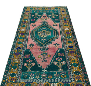 Natural Anatolium Turkish Vintage Rug 3'5'' x 6'7'' ft 105 x 201 cm