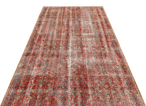 Retro Design Blush Over Dyed Vintage Rug 5'1'' x 8'8'' ft 155 x 264 cm