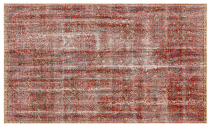 Retro Design Blush Over Dyed Vintage Rug 5'1'' x 8'8'' ft 155 x 264 cm
