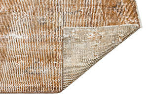 Brown Over Dyed Vintage Rug 5'6'' x 7'10'' ft 168 x 238 cm