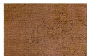 Traditional Design Brown Over Dyed Vintage Rug 4'5'' x 7'5'' ft 135 x 225 cm