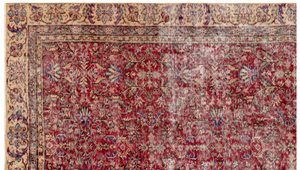 Retro Design Naturel Over Dyed Vintage Rug 5'10'' x 9'12'' ft 177 x 304 cm