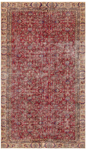 Retro Design Naturel Over Dyed Vintage Rug 5'10'' x 9'12'' ft 177 x 304 cm