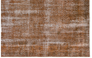 Brown Over Dyed Vintage Rug 6'7'' x 10'1'' ft 201 x 308 cm