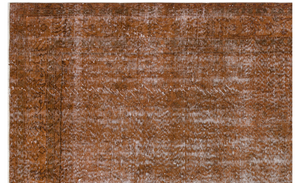 Brown Over Dyed Vintage Rug 6'7'' x 10'1'' ft 201 x 308 cm