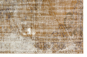 Traditional Design Brown Over Dyed Vintage Rug 5'1'' x 7'8'' ft 154 x 233 cm