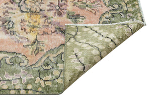 Traditional Design Beige Over Dyed Vintage Rug 5'10'' x 9'8'' ft 178 x 295 cm