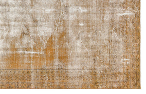 Brown Over Dyed Vintage Rug 5'7'' x 8'10'' ft 169 x 270 cm