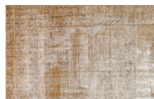 Brown Over Dyed Vintage Rug 5'7'' x 8'10'' ft 169 x 270 cm