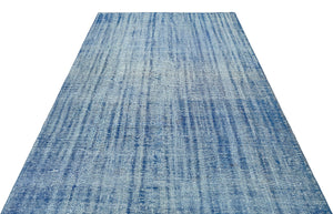 Blue Over Dyed Vintage Rug 5'10'' x 8'11'' ft 178 x 272 cm