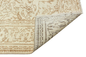 Traditional Design Beige Over Dyed Vintage Rug 5'7'' x 9'8'' ft 170 x 294 cm