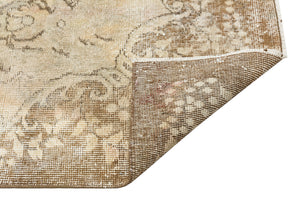 Traditional Design Beige Over Dyed Vintage Rug 6'0'' x 9'5'' ft 183 x 288 cm