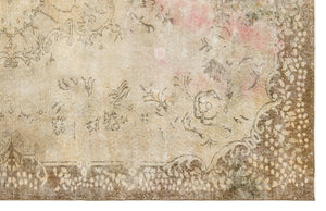 Traditional Design Beige Over Dyed Vintage Rug 6'0'' x 9'5'' ft 183 x 288 cm