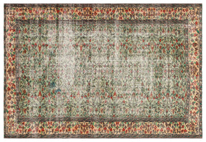 Retro Design Naturel Over Dyed Vintage Rug 5'12'' x 8'8'' ft 182 x 263 cm