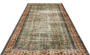 Retro Design Naturel Over Dyed Vintage Rug 5'12'' x 8'8'' ft 182 x 263 cm