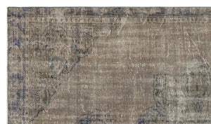 Traditional Design Gray Over Dyed Vintage Rug 5'6'' x 9'1'' ft 167 x 278 cm