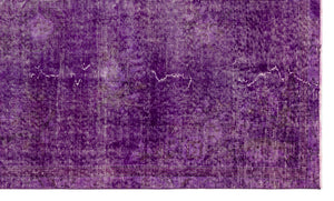 Purple Over Dyed Vintage Rug 4'12'' x 8'5'' ft 152 x 257 cm