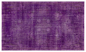 Purple Over Dyed Vintage Rug 4'12'' x 8'5'' ft 152 x 257 cm