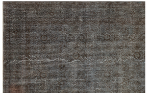Retro Design Gray Over Dyed Vintage Rug 7'2'' x 10'10'' ft 219 x 330 cm