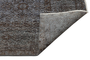 Retro Design Gray Over Dyed Vintage Rug 7'2'' x 10'10'' ft 219 x 330 cm