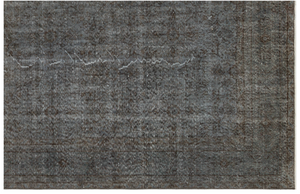 Retro Design Gray Over Dyed Vintage Rug 7'2'' x 10'10'' ft 219 x 330 cm