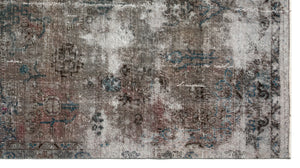 Retro Design Gray Over Dyed Vintage Rug 5'5'' x 9'9'' ft 166 x 298 cm