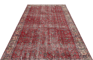 Retro Design Naturel Over Dyed Vintage Rug 5'7'' x 8'6'' ft 170 x 259 cm