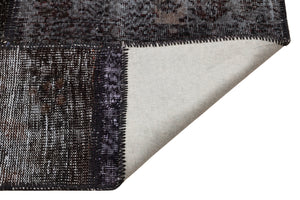 Gray Over Dyed Patchwork Unique Rug 7'10'' x 9'10'' ft 240 x 300 cm