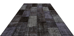 Gray Over Dyed Patchwork Unique Rug 7'10'' x 9'10'' ft 240 x 300 cm