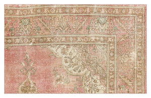 Beige Over Dyed Vintage XLarge Rug 3'8'' x 5'8'' ft 111 x 173 cm