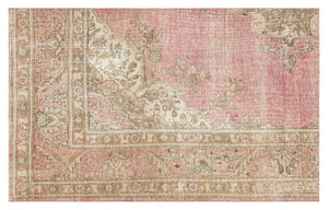 Beige Over Dyed Vintage XLarge Rug 4'0'' x 6'7'' ft 123 x 200 cm