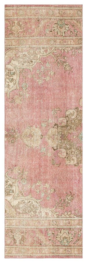 Beige Over Dyed Vintage XLarge Rug 3'1'' x 9'7'' ft 93 x 293 cm
