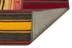 Naturel Over Dyed Kilim Patchwork Unique Rug 5'2'' x 7'6'' ft 157 x 228 cm